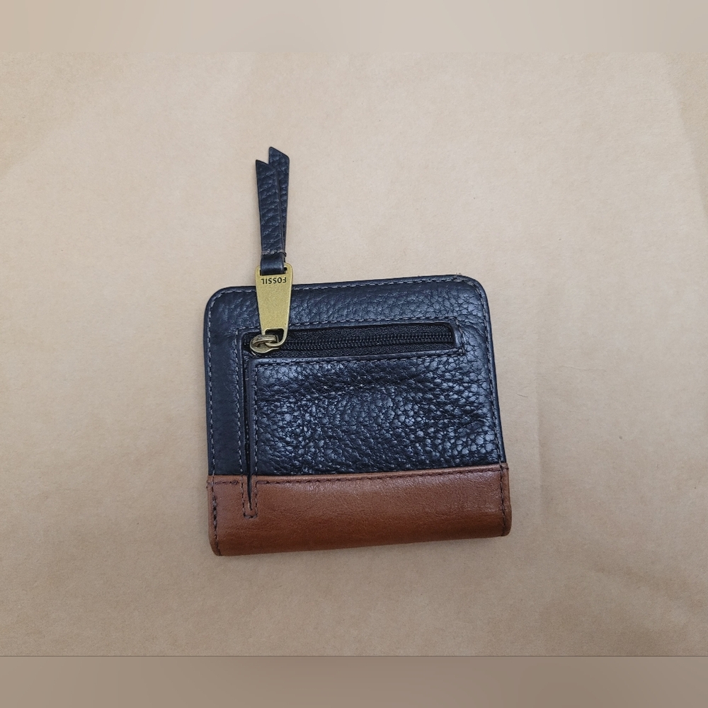Fossil Small Bifold Wallet Brown Black - Picture 2 of 12